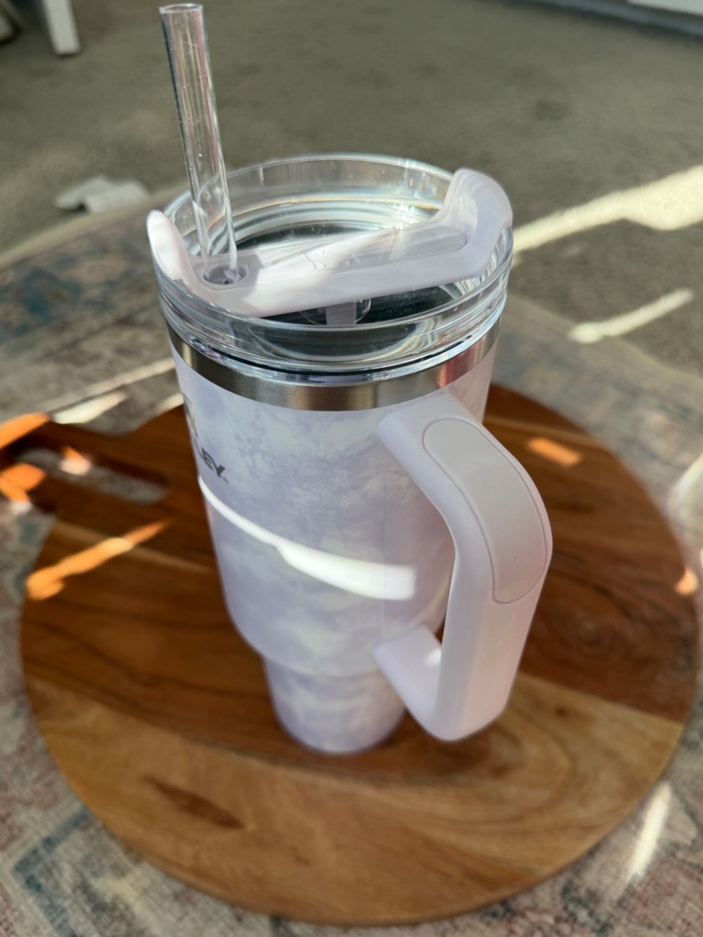 Stanley Lavender Cloud Marble 40 OZ Travel Tumbler with Handle - Picture 16 of 16